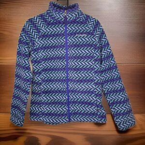 Girls Columbia  Full Zip Fleece Jacket Size Large (14/16) Lightweight